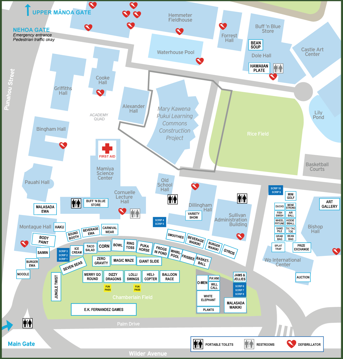 Punahou Carnival Map