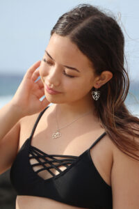 debby sato earrings & necklace