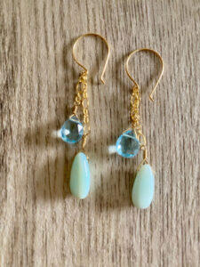 light blue earrings